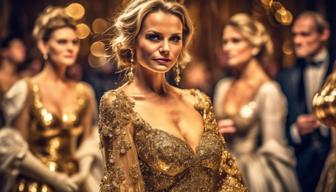 Jenny Elvers glänzt in goldener Ballrobe beim Leipziger Opernball