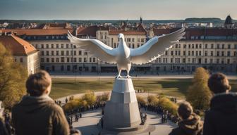 Rückblick auf den Gedenktag der Zerstörung Magdeburgs 1945: XXL-Taube und Friedenssingen